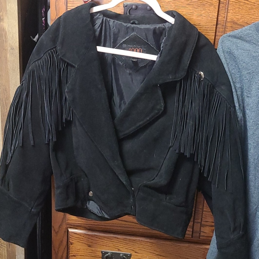 Black fringe jacket